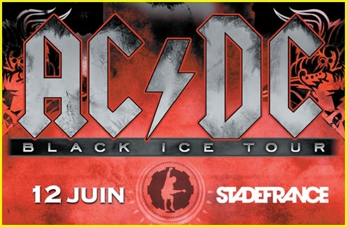Poster for AC/DC live in  Paris, France - June 12 2009