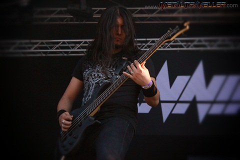 Al Campuzano from Annihilator on stage in Clisson