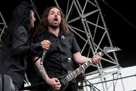 Joey Belladonna and Andreas Kisser, live with Anthrax