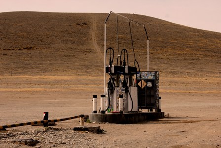 Bajo Caracoles: the last gas station for several miles...