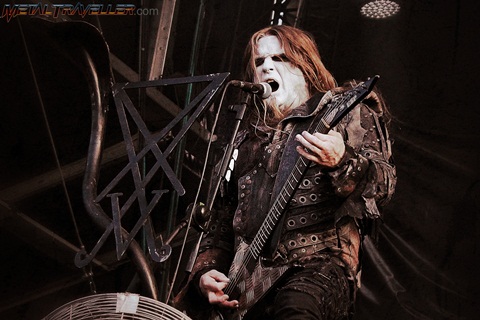 Seth from Behemoth on stage in Clisson