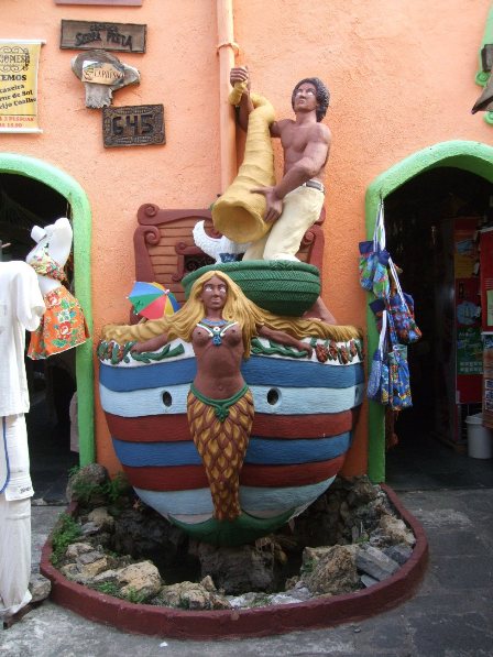 Sculptures at the Arte Restaurant and Bar, Olinda, Brazil