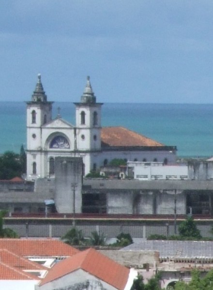 A church in Recife seen from the hotel window