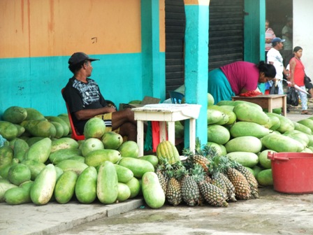 Market in Tabatinga in Brazil