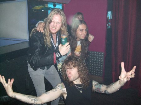 Gustav Hjortsjö and Adam Hector from Bullet with Metal Traveller in Paris, October 6 2008.