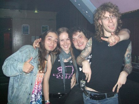 Hell Hofer and Adam Hector from Bullet with Metal Traveller and Aurélie in Paris, October 6 2008.
