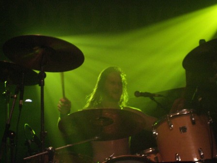 Gustav Hjortsjö from Bullet live on stage in Paris