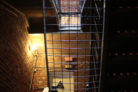 The stairs at the Ottawa Jail Hostel