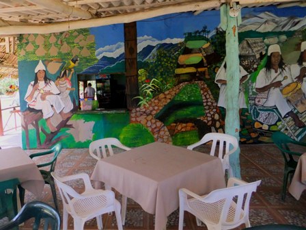 Murals at Finca El Paraíso Restaurant - Tayrona National Park, Colombia