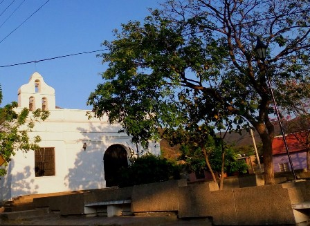 Church and Square in Taganga, Colombia