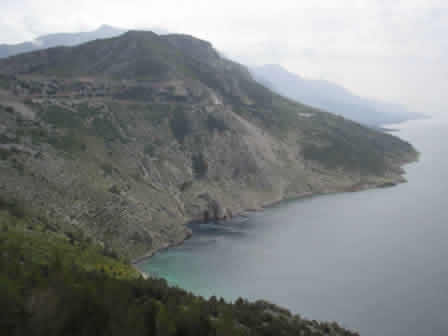 Scenic road in Croatia's Adriatic Coast