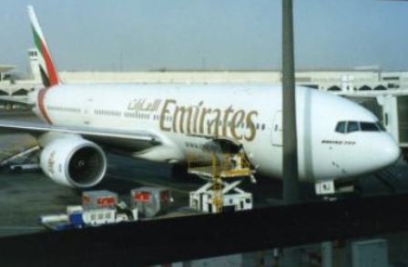 Emirates Boeing 777 in Dubai