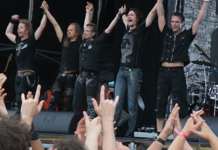 Tobias Exxel, Dirk Sauer, Tobias Sammet, Jens Ludwig and Felix Bohnke live in Milan 2009