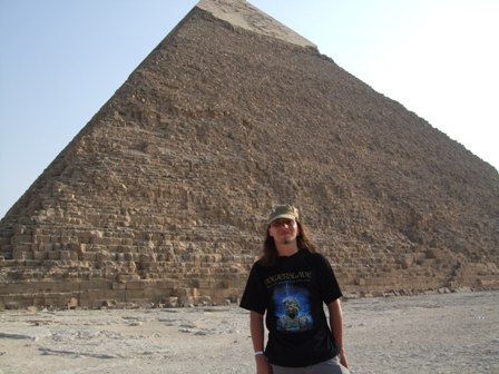 Metal Traveller with Chephren Pyramid