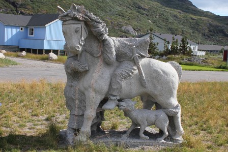 Monument to Erik The Red in Narsarsuaq, Greenland