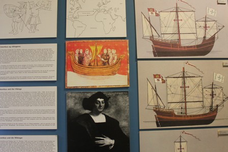 A display on Columbus at Narsarsuaq museum