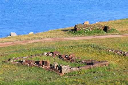 The ruins of Brattahlíð in Greenland