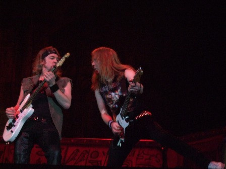 Adrian Smith and Janick gers from Iron Maiden - Belgrade Arena, Serbia - February 10 2009