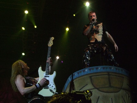 Janick Gers and Bruce Dickinson - Iron Maiden in Belgrade Arena, Serbia - February 10 2009
