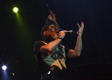 Powerslave - Bruce Dickinson and his mask - Iron Maiden in Belgrade Arena, Serbia - February 10 2009