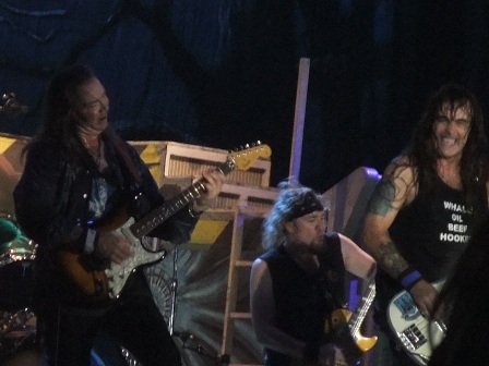 Dave Murray and Adrian Smith from Iron Maiden live at the Sziget