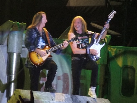 Dave Murray and Janick Gers - Iron Maiden live at the Sziget