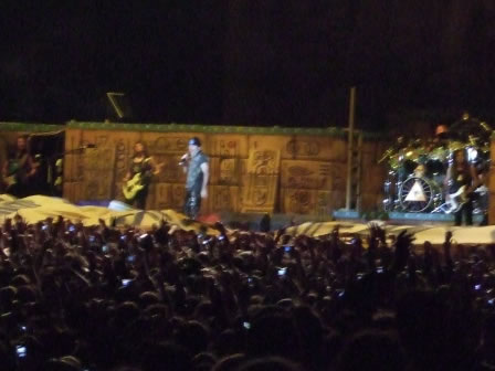 Bruce: is that an iron maiden flag?