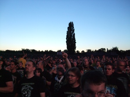 The crowd for Iron Maiden in Warsaw, Poland, August 7 2008