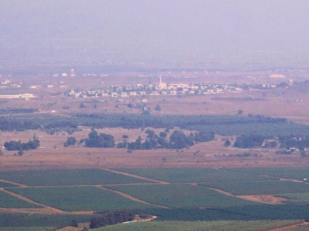 The Ghost town of Quneitra in Syria, view from Mt Bental in the Golan heights