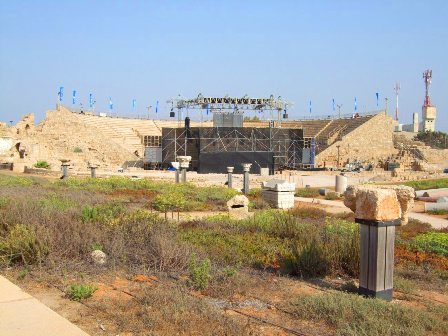 The Amphitheater in Caesarea is still in use