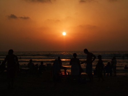 Sunset on a Tel Aviv beach