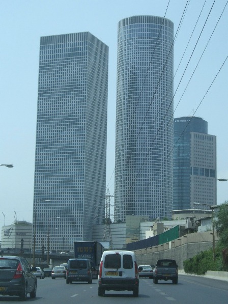 The Towers of the Azrieli Center in Tel Aviv, Israel