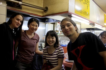 Dining with friends in Kyoto