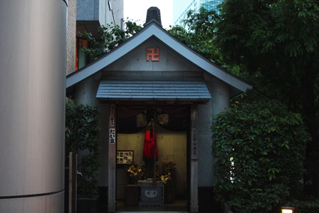 A small shrine among the towers of Shinjuku, Tokyo