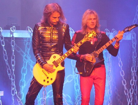 the new Judas Priest par of axemen: Richie Faulkner and Glenn Tipton