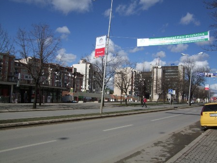 Mother Teresa Boulevard in Prishtina, Kosovo