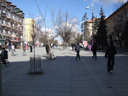 Mother Teresa Boulevard in Prishtina, Kosovo