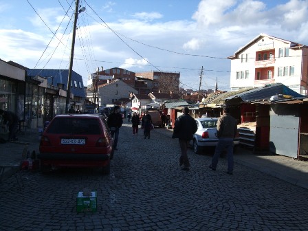 Street scene in Prishtina, Kosovo