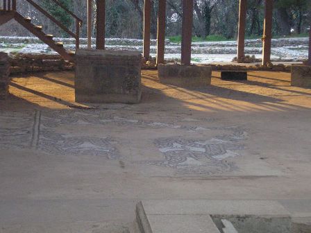 Mosaics of the ancient basilica in Ohrid, Macedonia Mosaics of the ancient basilica in Ohrid, Macedonia