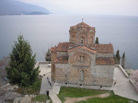 Sveti Jovan Kaneo church by lake Ohrid, Macedonia