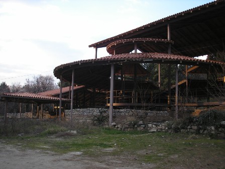 Structure covering the mosaics of the ancient basilica in Ohrid, Macedonia Structure covering the mosaics of the ancient basilica in Ohrid, Macedonia