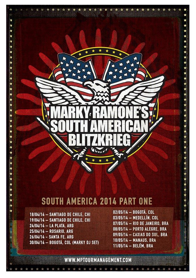 Marky Ramone Blitzkrieg South American Tour poster