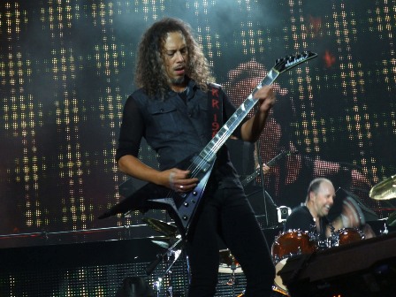 Kirk Hammett at the Stade de France with Metallica