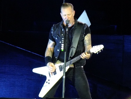 James Hetfield and Lars Ulrich from Metallica playing at Sonisphere Festival, Hockenheim