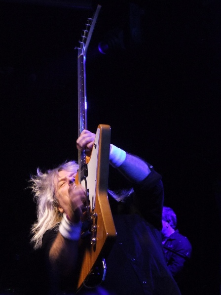 Bobby Ingram playing guitars with Molly Hatchet in Paris