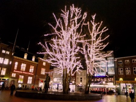 Markt Square and Frits Philips monument in Eindhoven, The Netherlands