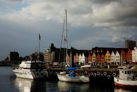The port of Bergen in Norway