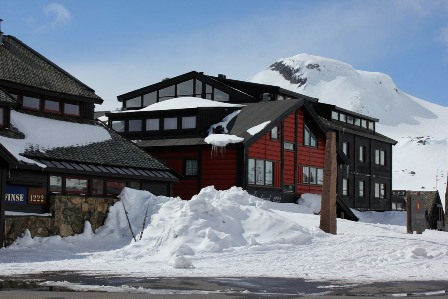 Stop at the town of Finse in Norway