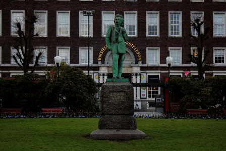 A monument to Edvard Grieg in Bergen, Norway