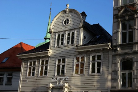 An McDonalds in a historic house in Bergen